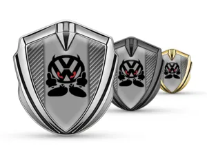 VW Emblem Metal Badge Modern Finish High-End Feel